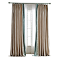 索思简约现代意大利绒纯色混搭窗帘成品美式欧式客厅卧室窗帘定制