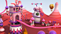 卡通场景游乐场城堡拱门儿童小机器人卡通风格带动画-￥场景建筑模型区-CG模型网