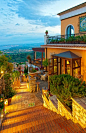 Taormina hotel Villa Ducale entrance, Taormina, Sicily, Italy ---- #famfinder: 