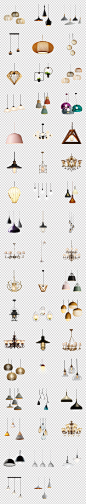 北欧家居创意吊灯装饰PNG透明背景素材