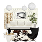 Day Dream : #home #set #wallpaper #gildedscreen #daydreamart #leather #sofa #white #floral #cowskin #sofatable #blackvase #gingerjar #mermaid #chair #lighting #livingroom @...
