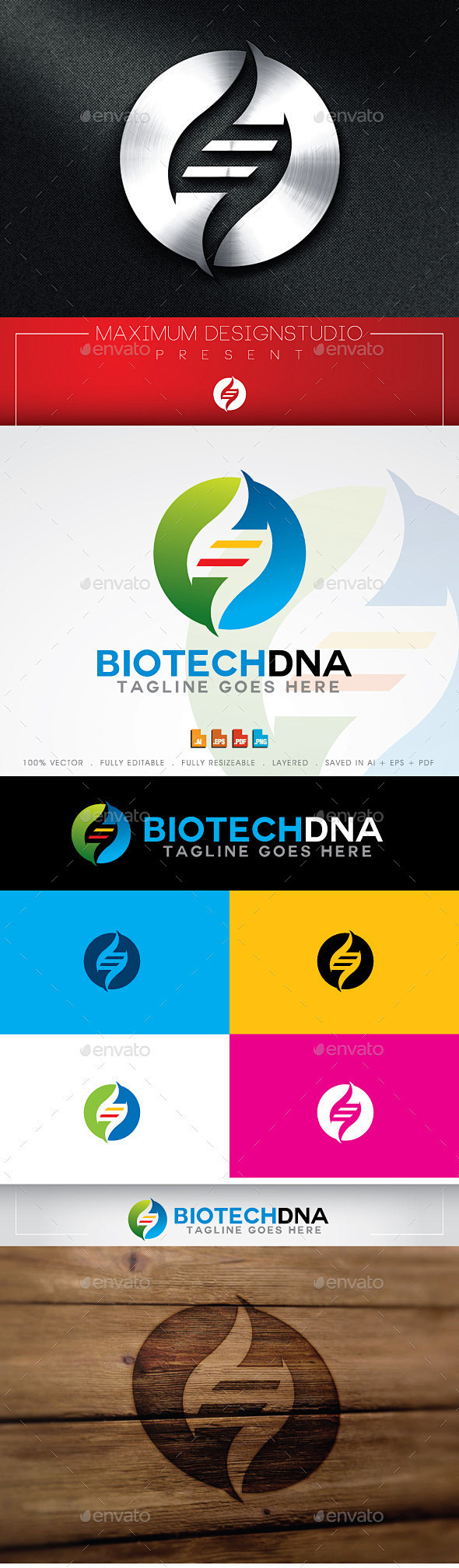 Biotech DNA Logo Tem...