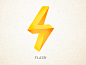 Flash M flash design logo print emblem