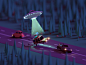 Road Trip Gone Wrong station wagon abduction aliens road trip game illustration b3d low poly isometric blender