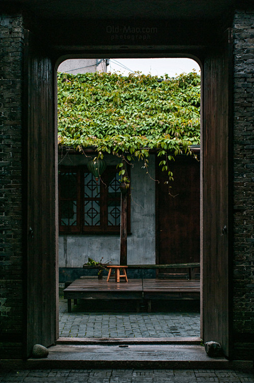 清晨推开门，飘了点雨——