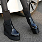 2013冬季新款厚底鞋松糕女鞋套筒韩版弹力靴欧美短靴中跟马丁靴子-淘宝网