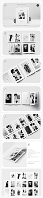 SUNDAY时尚黑白摄影杂志图册画册设计indesign模板素材