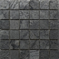 Slate Mosaic 2"X2" - Midnight Black Slate Honed Mosaic 2"X2"