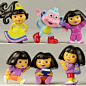 可爱卡通女孩场景一套6款 儿童玩具公仔娃娃 创意生日礼品动漫