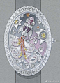 梵克雅宝珠宝手表高清手绘图。#珠宝##珠宝设计##手表# ​​​​