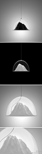 【爻艺术坊】<#创意分享# >这是来自俄罗斯设计师Dima Loginoff的一款概念灯，简洁优美，是2012年山景灯产品设计的冠军。