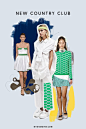At the complete other end of the style spectrum, country-club chic was in full force—with chain-link patterns, tennis whites, and green accents taking over the runways. Cynthia Rowley, Tory...