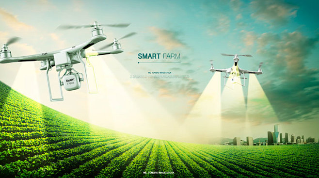 创意现代未来科技智能农业产品种植远程机械...