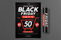 黑色星期五线上线下联合营销广告海报传单模板 Black Friday Flyer – 设计小咖