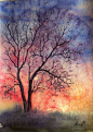 一树一树的色彩——来自乌克兰水彩画家 Anna Armona作品~