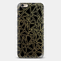 Abstract New Black and Gold - Classic Snap Case