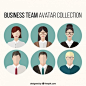 Set of business team avatars
