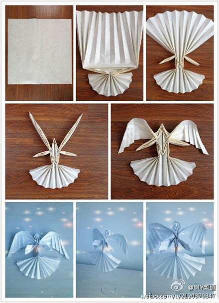 美丽的天使折纸教程