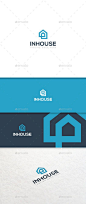 InHouse - Logo Template (Vector EPS, AI Illustrator, Resizable, CS4, bold, clean, corporate, double, effective, friendly, home, house, inside, minimal, modern, real estate, rent, simple, strong, timeless):