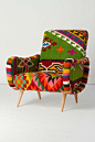 Tribal / Southwestern / Neon Felt Chair //