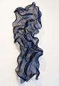 Human Scale Studio; Cobalt Blue Abstract Wire Mesh Wall Art: 