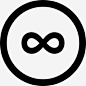 社会500px圆形按钮图标 https://88ICON.com 社会圈 符号 标志 标识 无限循环  网站500px metrize