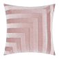 Buy Tom Dixon Deco Cushion - 60x60cm - Pink | Amara : Envelop your home in chic British design with this Deco cushion from Tom Dixon. Recalling the glamour of an age past, this cushion has a simple corner Art Deco design with a luxurious dual textured su