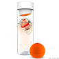 Glass Water Bottle with Fruit Iceball Maker水果冰球玻璃水杯-淘宝网