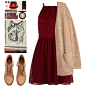 A fashion look from January 2017 featuring red christmas dress, h&m tops and faux suede booties. Browse and shop related looks.
