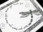 Dragonfly Zentangle card: 