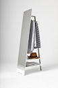 Interesting Clothes Hanger with Floor Mirror for Bedroom: 