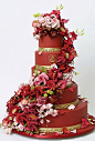 Ron Ben-Israel red wedding cake.