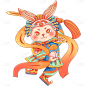 国风京剧-春节-兔子拟人传统元素5