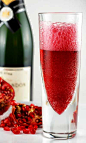 Pomosa - Pomegranate juice and champagne. Perfect for a Christmas Eve toast and Christmas brunch!