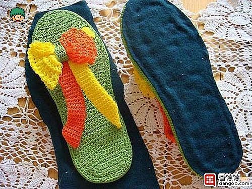 用毛线编织的拖鞋DIY教程 教你学漂亮的...