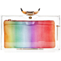 Charlotte Olympia Horn Pandora Clutch Bag & 3 Pouches