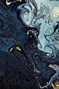 抽象的蓝色液体流体纹理背景矢量图素材