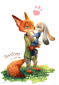 #疯狂动物城#
#Nick#
#Judy#