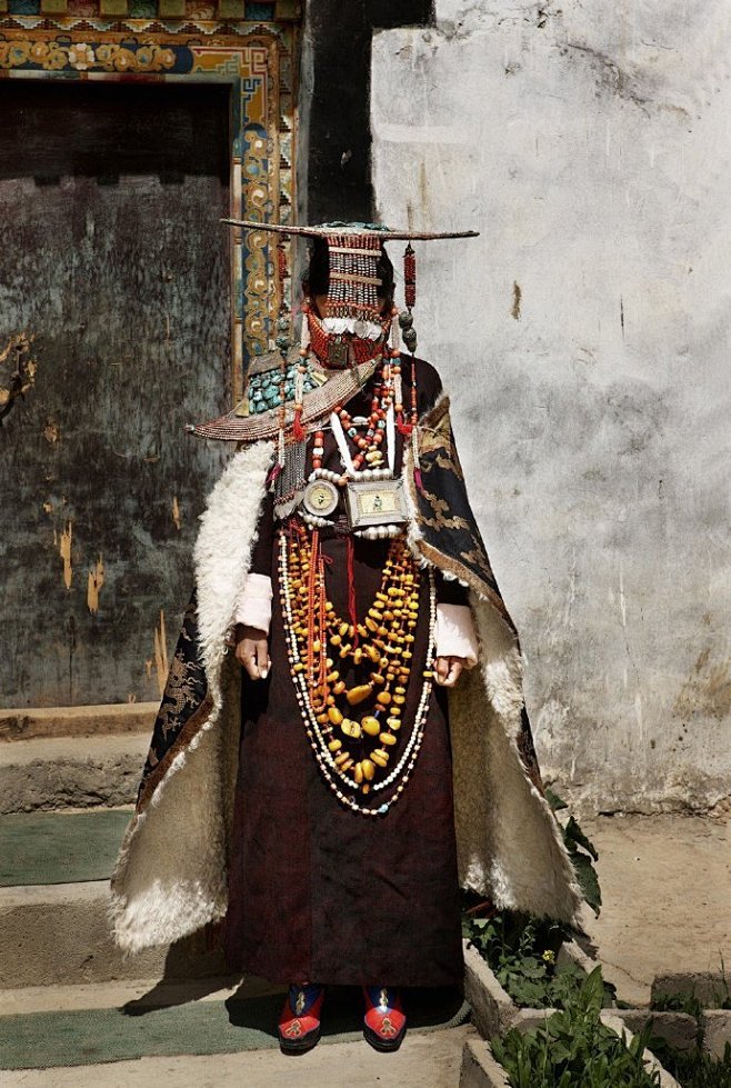 绘画 藏族普兰科迦妇女服饰 ​​​​
