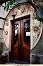 Art Nouveau Rose Door in Weimar, Germany by Juergen Hauber