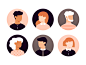 User avatars (Sketch file) character sketch free download freebie sketchapp sketch file hustle vector vectober illustration icon profile profile pictures icons users characters avatars ux ui