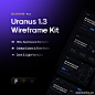 180款现代线框图UI线框figma套件 Uranus v1.3 – Wireframe Kit