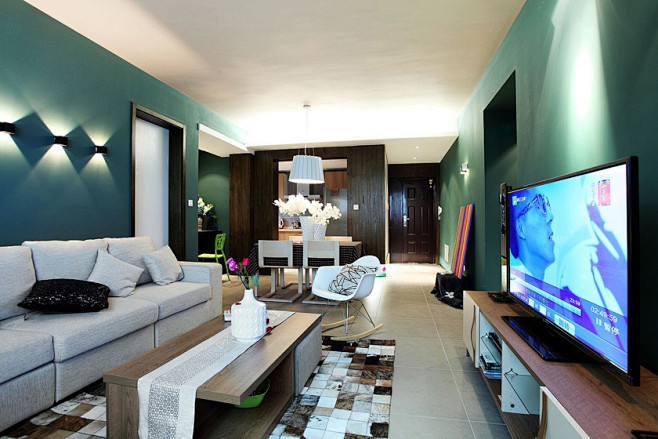 绿色北欧风格 110平米的温馨浪漫三居室...