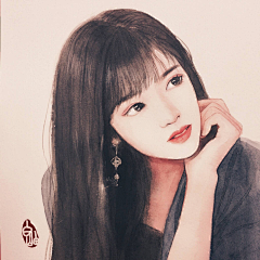 妖孽daidai采集到人物肖像水彩插画