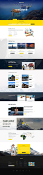 Exploore is modern PSD template has been designed for #travel #website, travel agency, travel blog, etc… It comes with 15 #PSD files and a potential to grow with more features in the future. #webdesign #themes: 