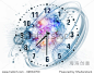 Background design of gears, clock elements, dials and dynamic swirly lines on the subject of scheduling, temporal and time related processes, deadlines, progress, past, present and future-背景/素材,科技-海洛创意(HelloRF)-Shutterstock中国独家合作伙伴-正版图片在线交易平台-站酷旗下品牌