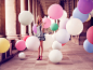 Alek flying up with balloons by Luis Monteiro for Tatler UK 10