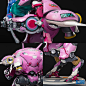 D.Va Statue, Dominic Qwek : I sculpted, posed and engineered D.Va's Meka for the collectible statue. Ehren Bienert worked on the female character. Paint by Laurel Austin. I was also involved in liaising with the factory throughout production. 

Assets wer