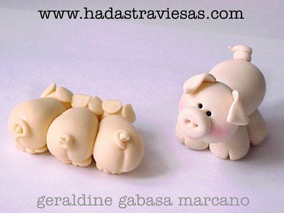 Polymer Clay pigs, m...