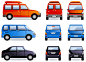 卡通车辆设计矢量素材，素材格式：EPS，素材关键词：车,交通运输